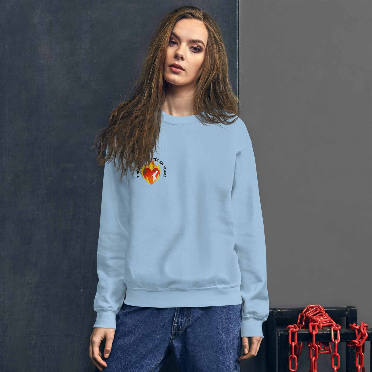 Sudadera unisex cuore en llamas "DANA"