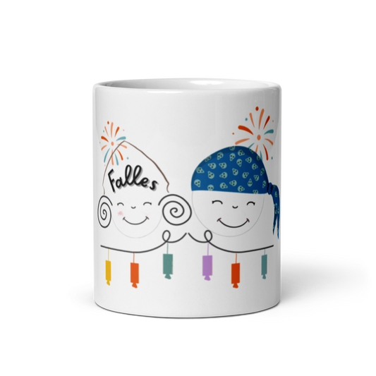 Taza blanca brillante
